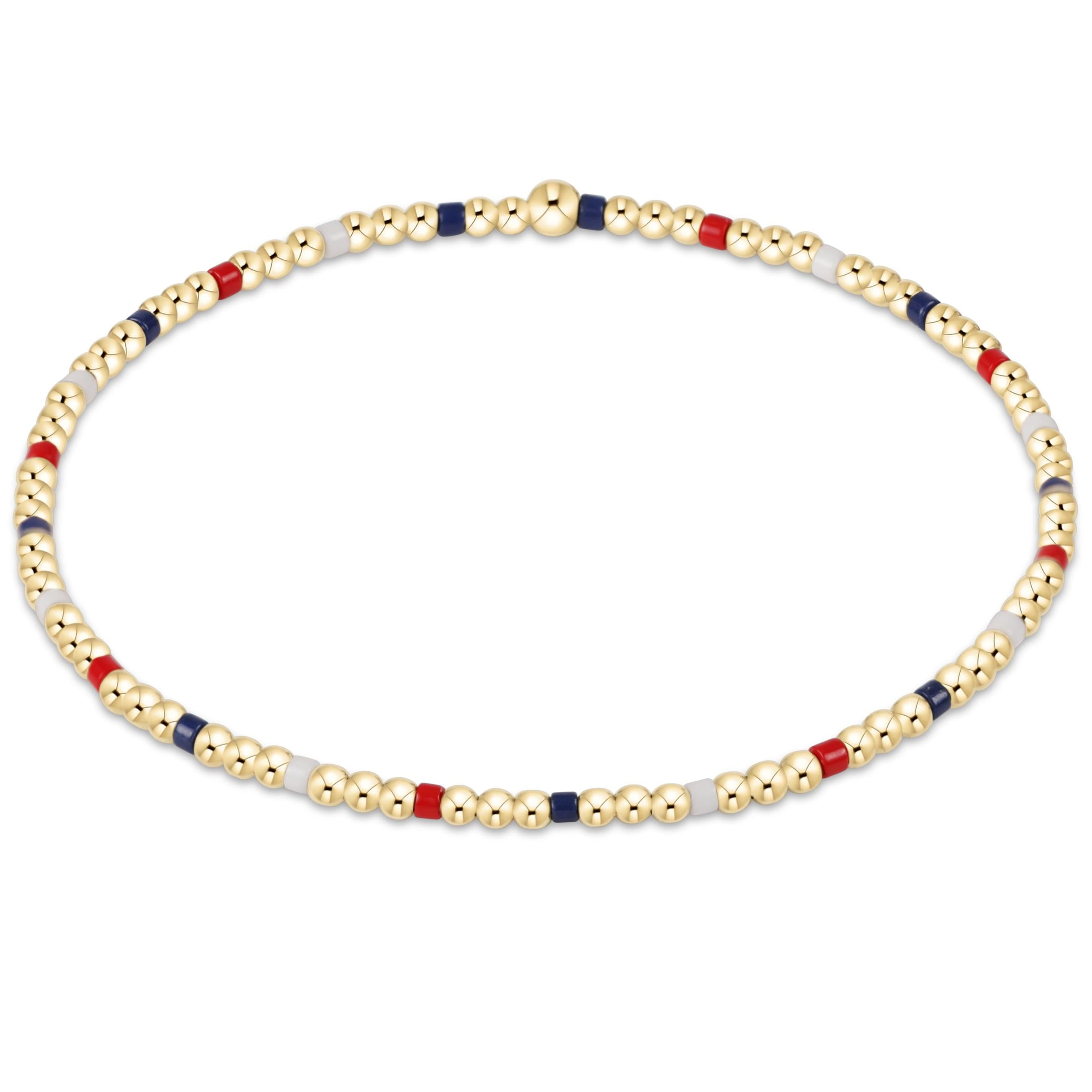enewton Hope Sincerity Pattern 2mm Bead Bracelet - Firecracker