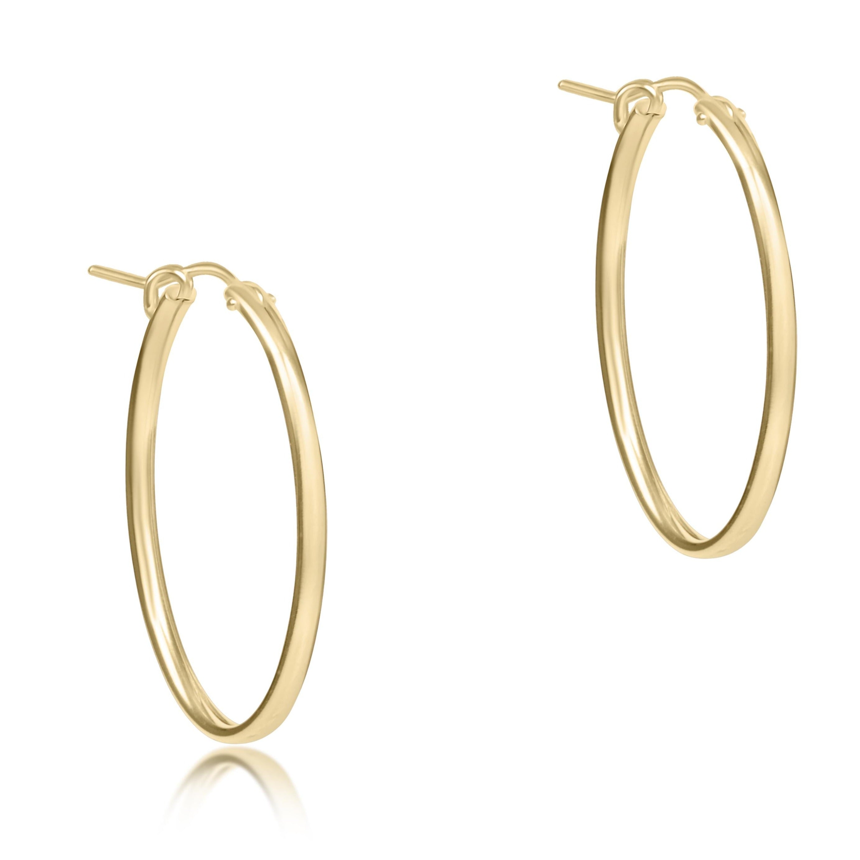 enewton Oval Gold 1" Hoop- Smooth