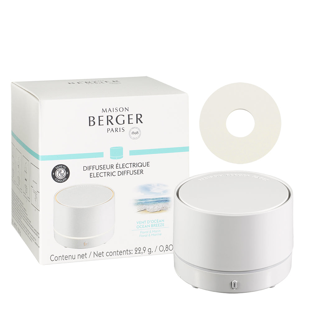 Lampe Berger Nomad White Ocean Breeze Electric Diffuser Kit - USB Rechargeable