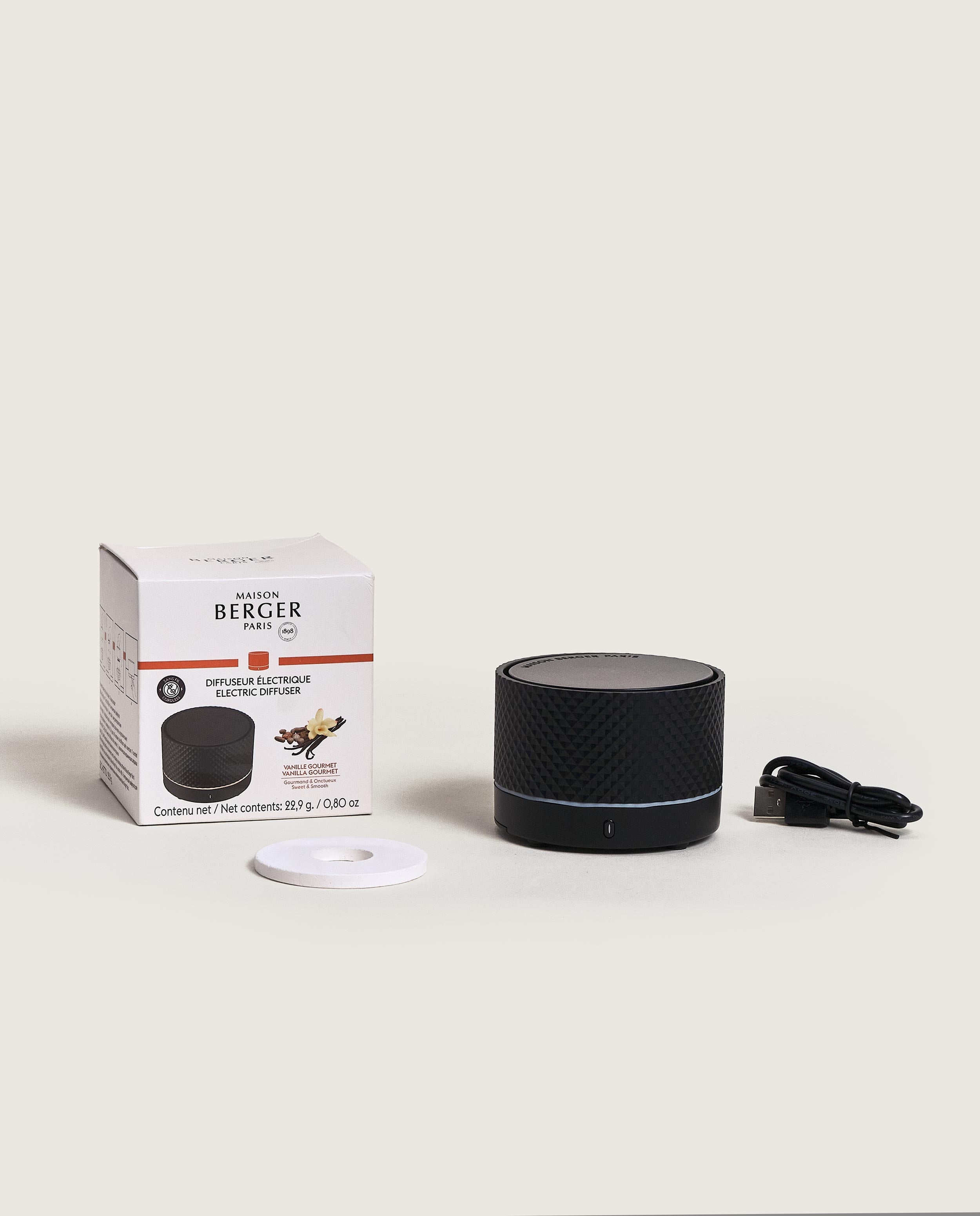 Lampe Berger Nomad Black Vanilla Gourmet Electric Diffuser Kit - USB Rechargeable