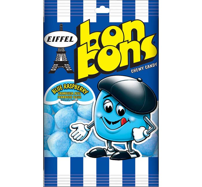 Eiffel Blue Raspberry Bonbon Candy 4oz