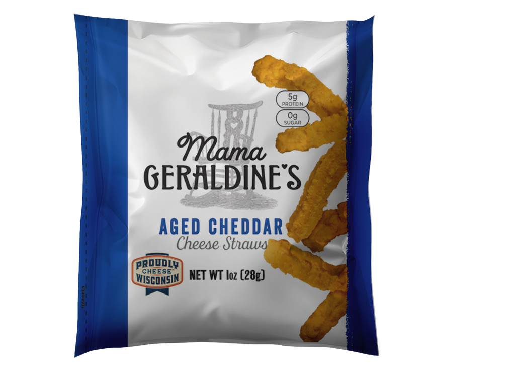 Mama Geraldine's 1oz Aged Cheddar (Traditional) Cheese Straw Caddies