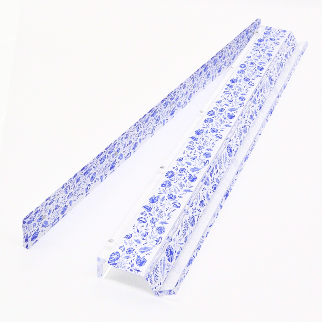 Middle & Main Chinoiserie Mahjong Rack and Pusher, Set of 4