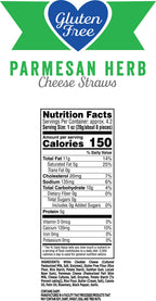 Mama Geraldine's 4.2oz  Gluten Free Certified Parmesan Herb Cheese Straws