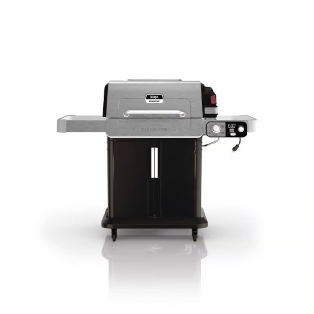 Ninja FlexFlame 3 Burner Liquid Propane Grill and Smoker Black/Silver