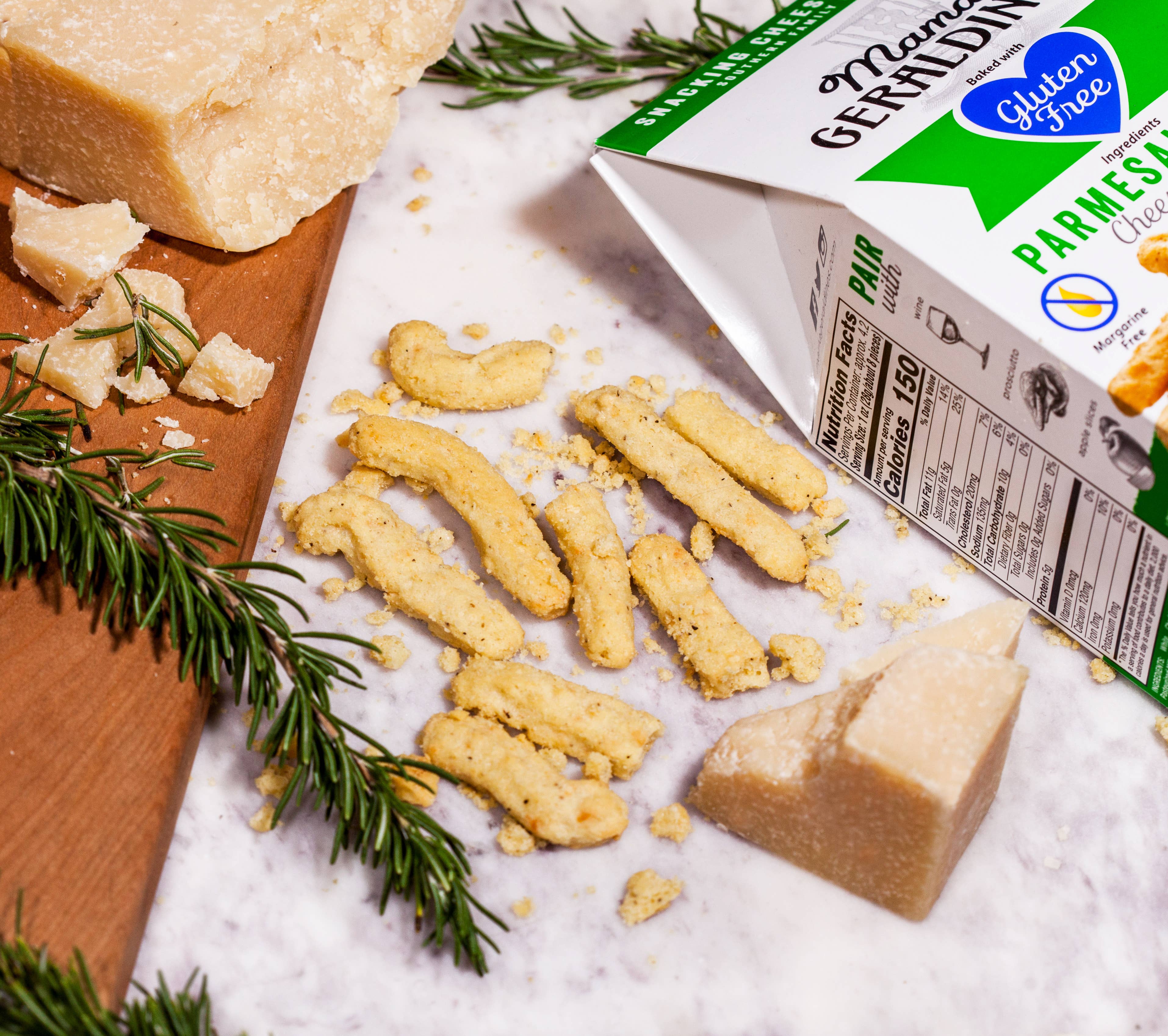 Mama Geraldine's 4.2oz  Gluten Free Certified Parmesan Herb Cheese Straws