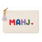 Aspen Lane Mahjong canvas gift bag w/ TILE zipper