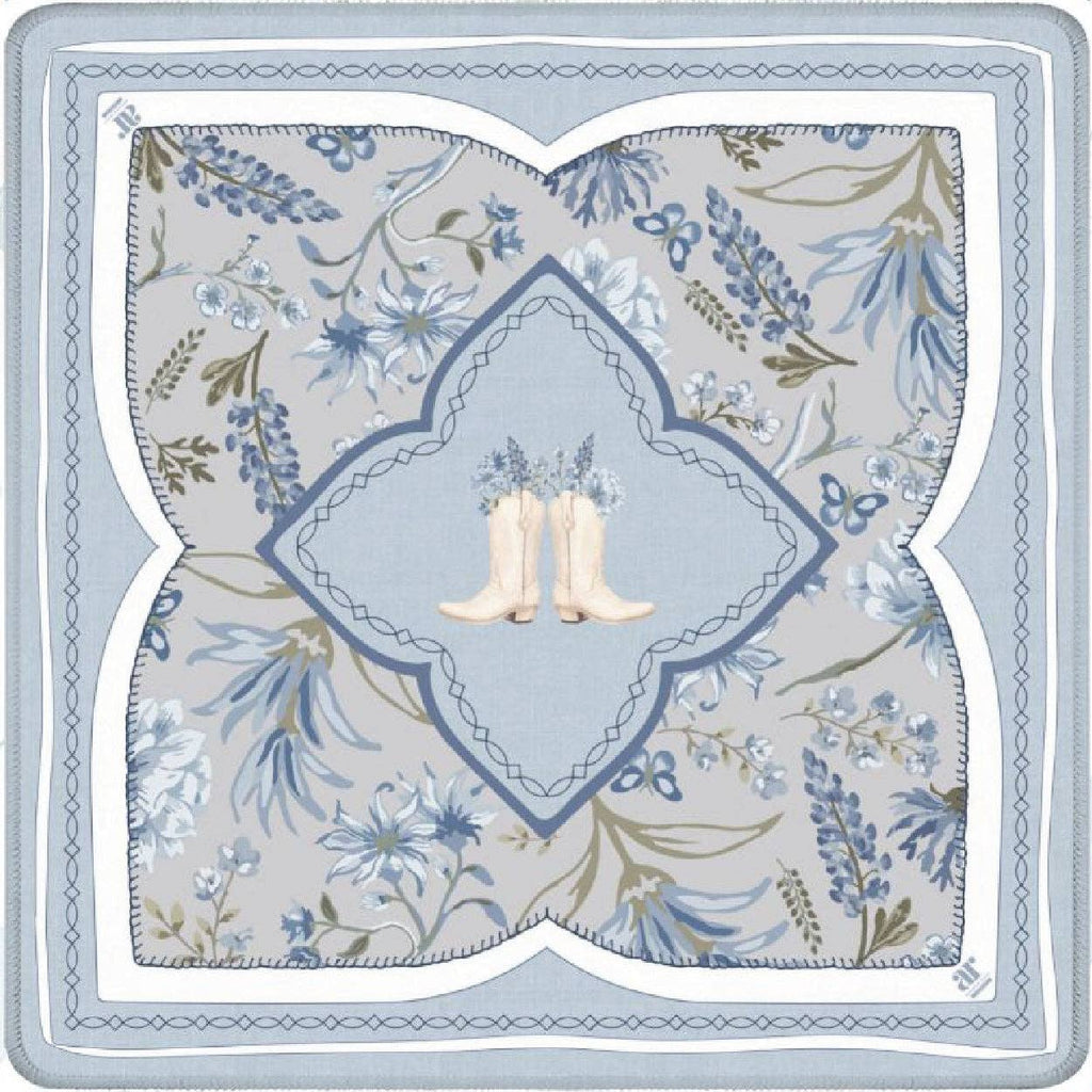 Anders Ruff Design Co. Bluebonnet Trails Boots Mahjong Mat