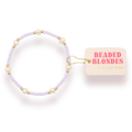 Beaded Blondes Pastel Lilac Pearl Bracelet Standard 6.75 inch