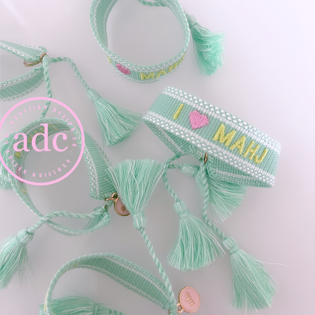 Ashleigh Design Co  I LOVE MAHJ Bracelet