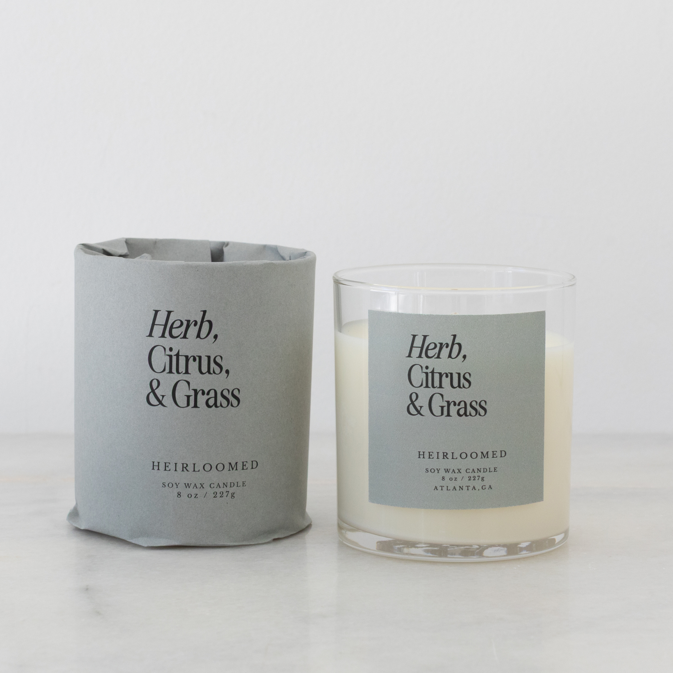 Heirloomed Candle - Herb, Citrus, Grass - 8 oz