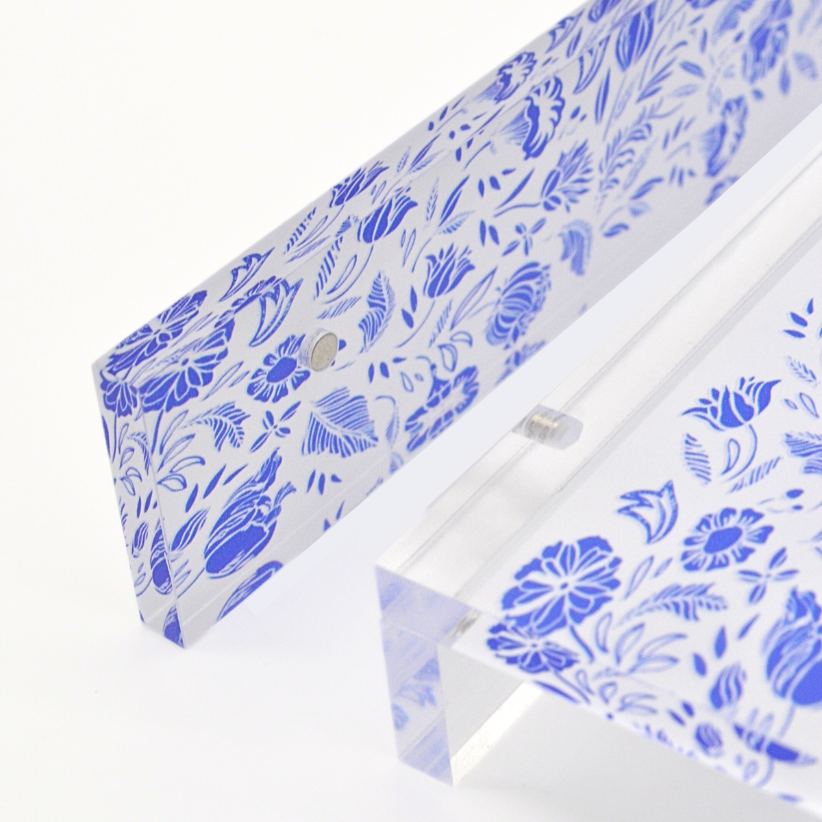 Middle & Main Chinoiserie Mahjong Rack and Pusher, Set of 4