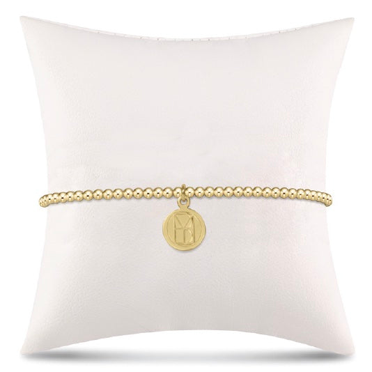 enewton Classic Gold 2mm Bead Bracelet- be you. Small Gold Disc