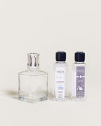 Lampe Berger Essential Square Lamp Ritual Starter Kit with Air Pur So Neutral + Ocean Breeze