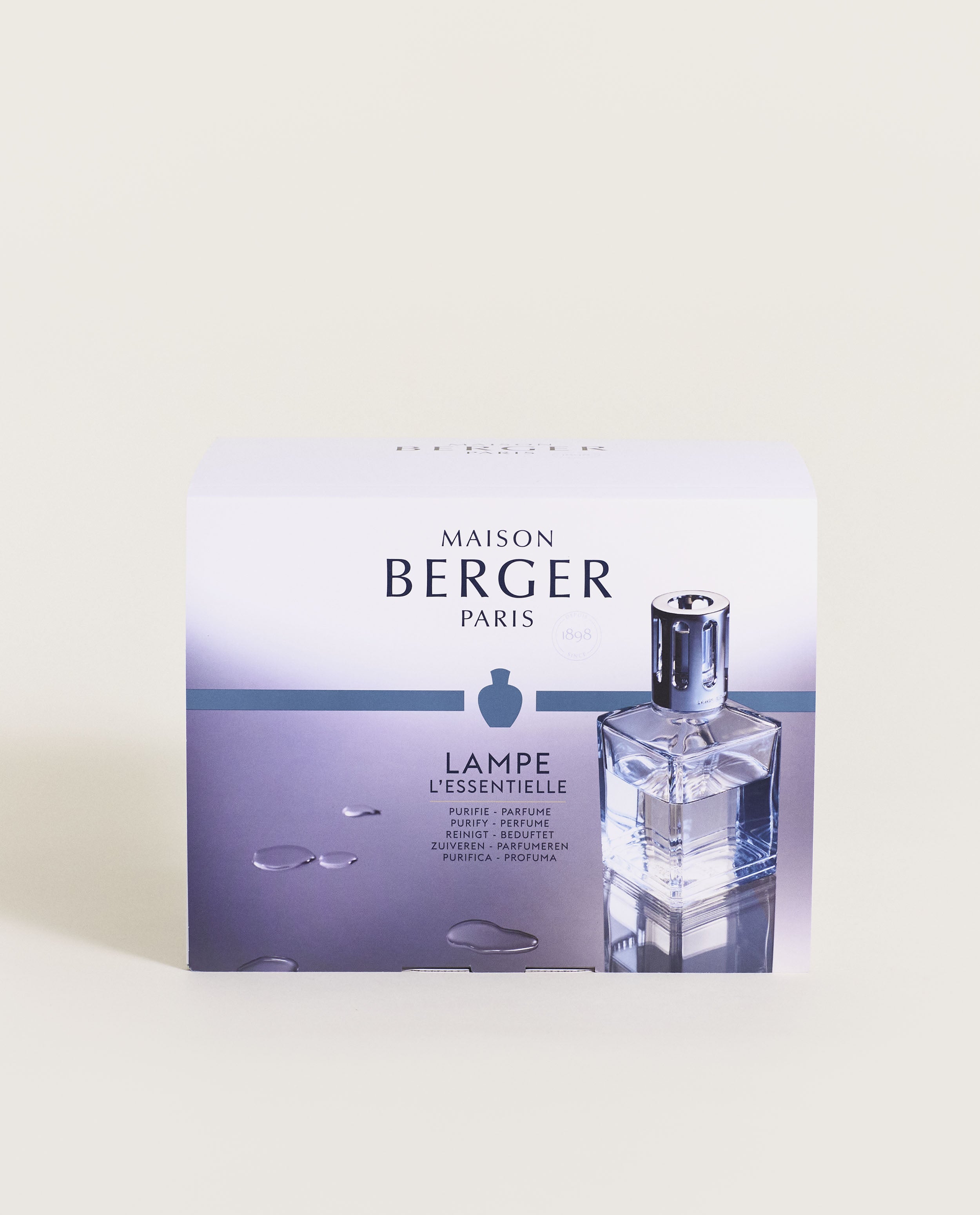 Lampe Berger Essential Square Lamp Ritual Starter Kit with Air Pur So Neutral + Ocean Breeze