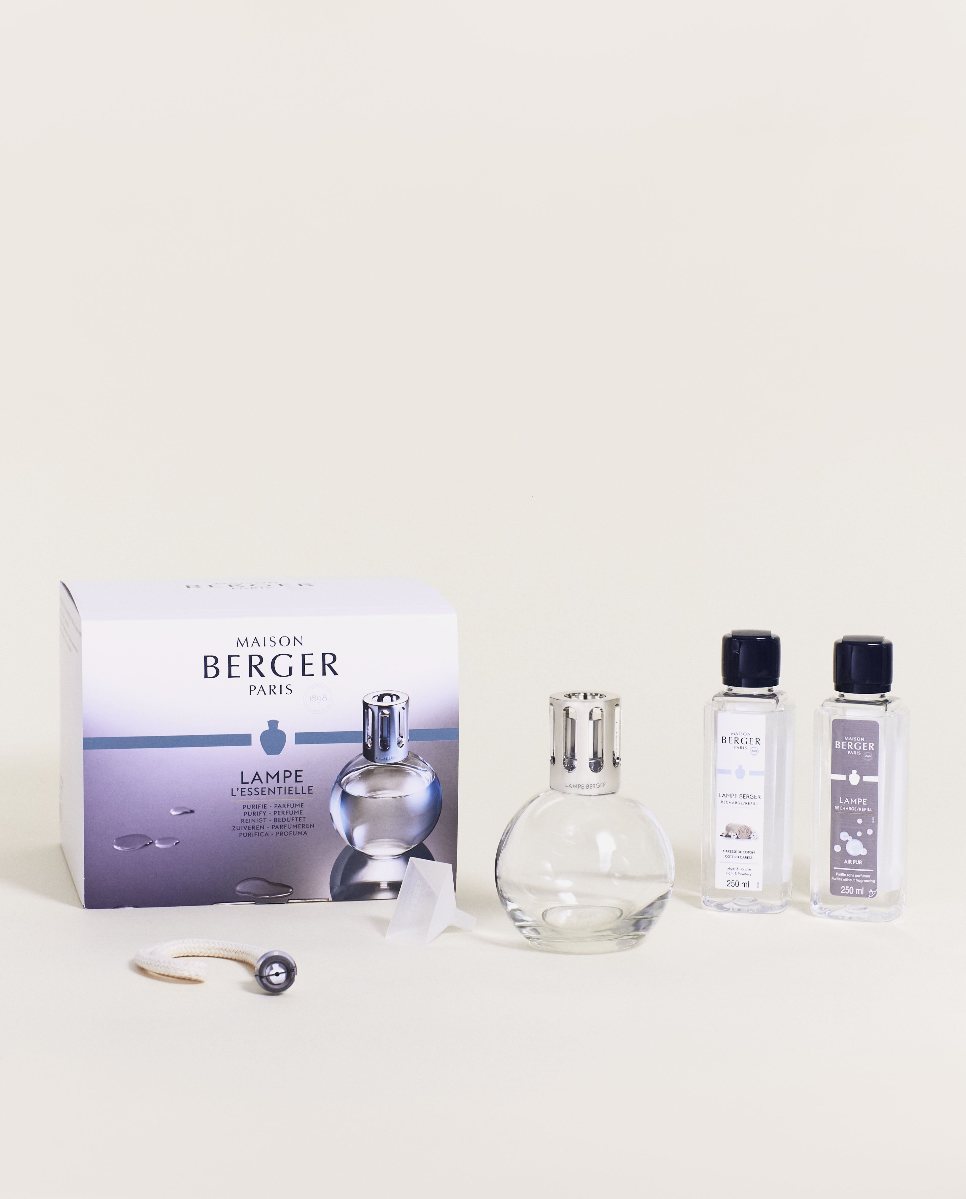 Lampe Berger Essentials Round Lamp Gift Set with Two Oils