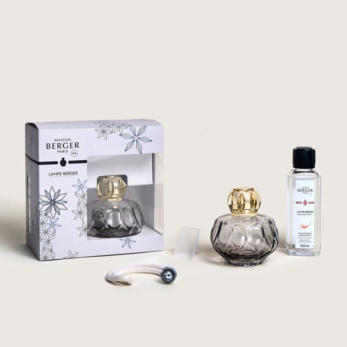 Lampe Berger Rosalie Grey Smoke Lampe Gift Set
