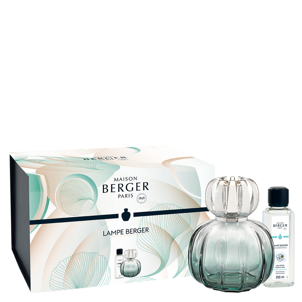 Lampe Berger Corali Peacock Green Fragrance Lamp Gift Set with Ocean Breeze