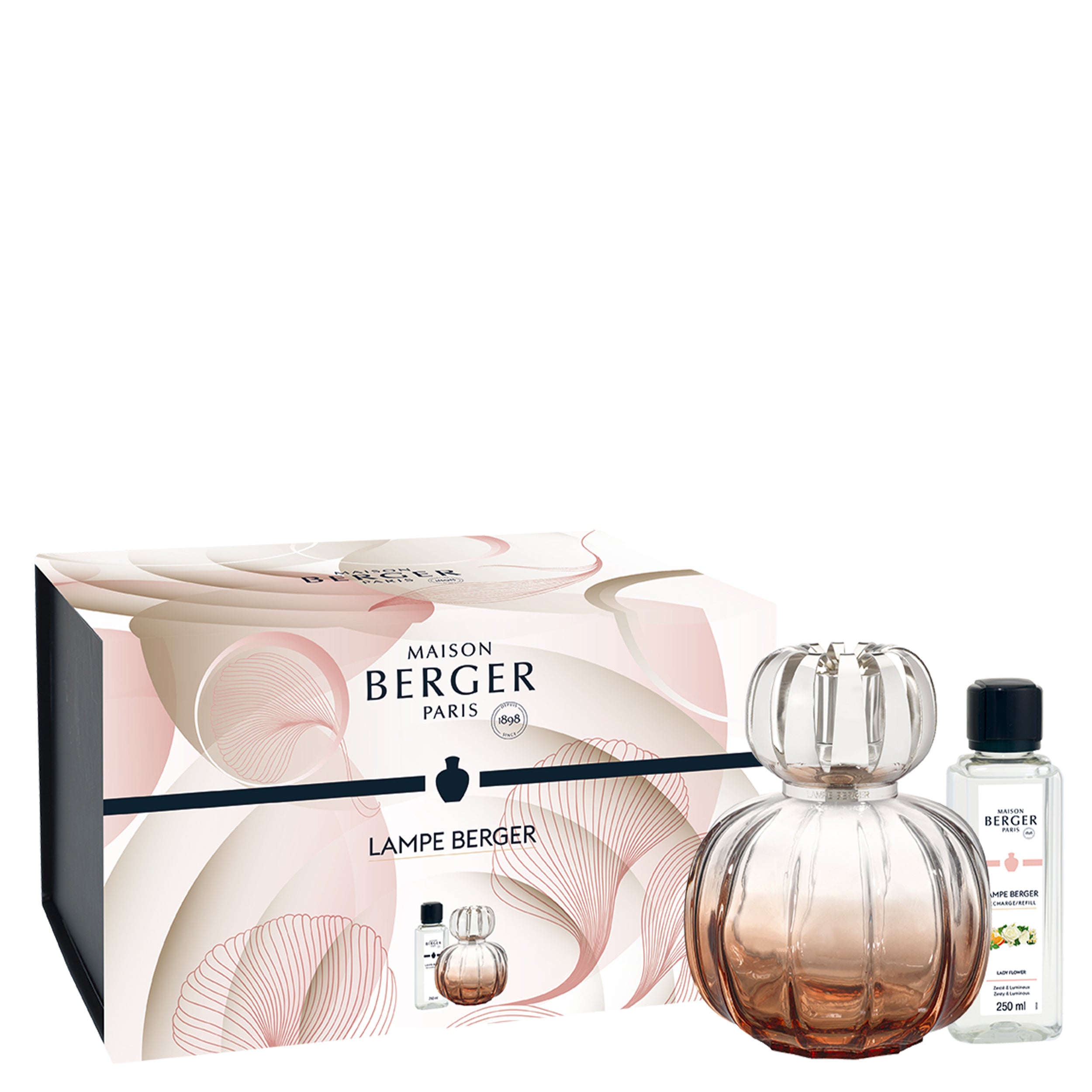 Lampe Berger Corali Coral Fragrance Lamp Gift Set with Velvet of Orient