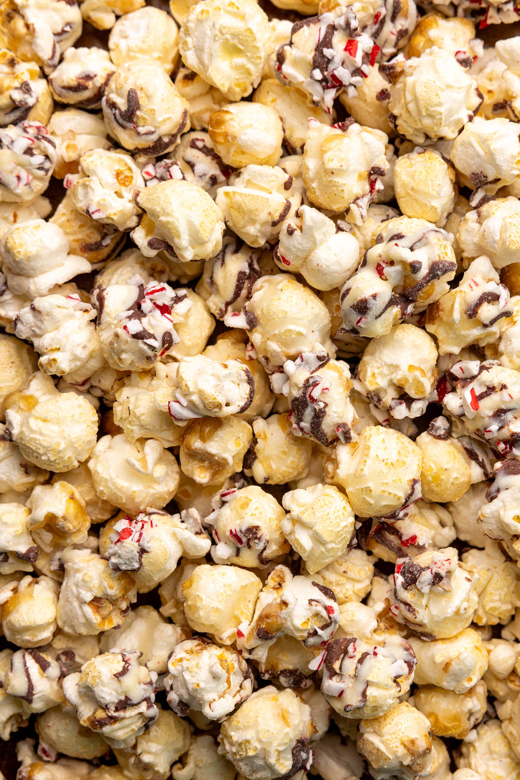Poppy Peppermint Bark Popcorn