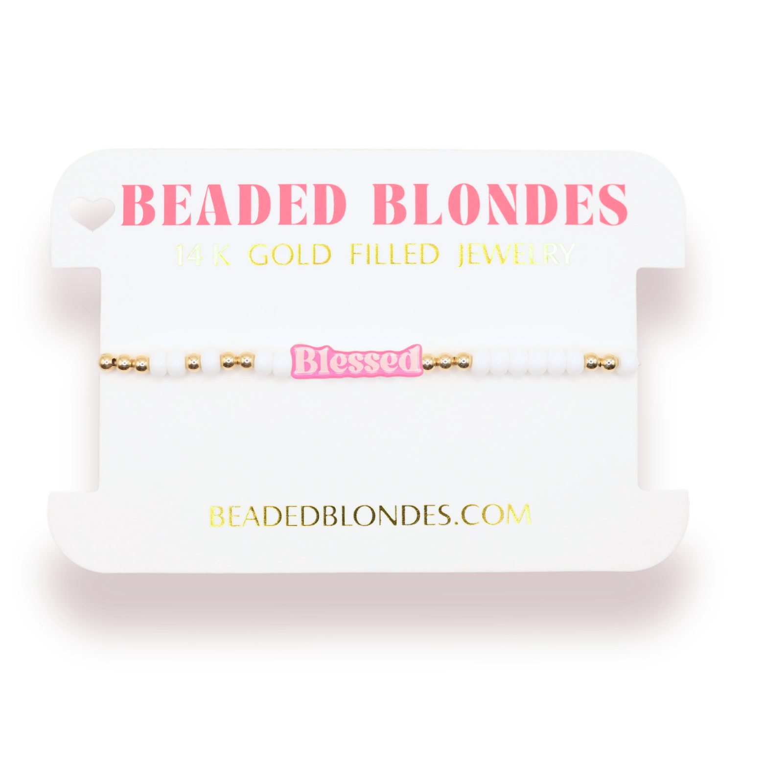 Beaded Blondes Blessed Sprinkle Bracelet Standard 6.75 inch