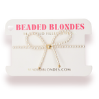 Beaded Blondes Pearl Bow Bracelet Standard 6.75 inch