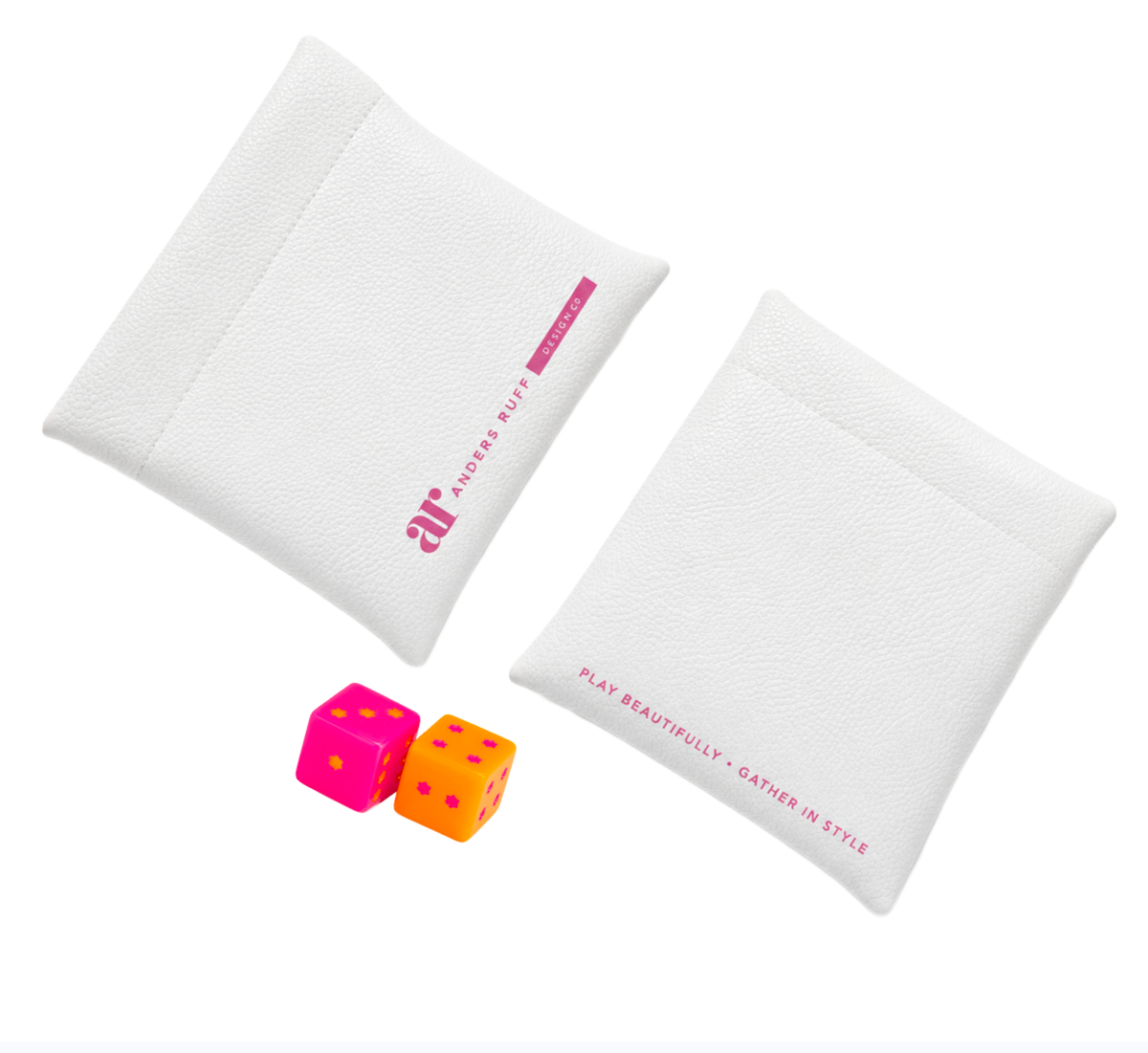Anders Ruff Design Co. Bams & Bubbly Dice with Pouch Set