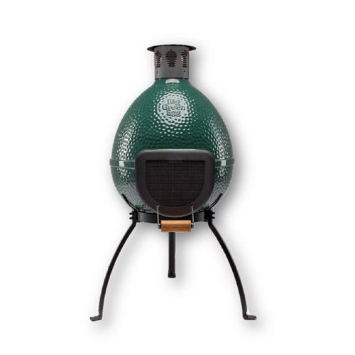 Big Green Egg Chiminea Old World Wood Metal Outdoor Fireplace