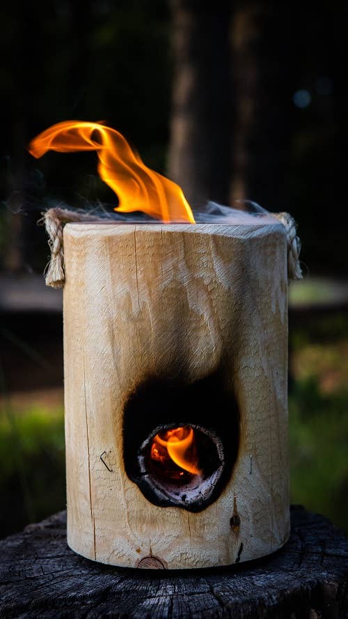 Mini OneLogFire Swedish Torch 1-Hour Burn Time