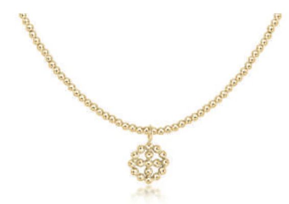 enewton 15" Classic Beaded 2mm Cross Halo Choker