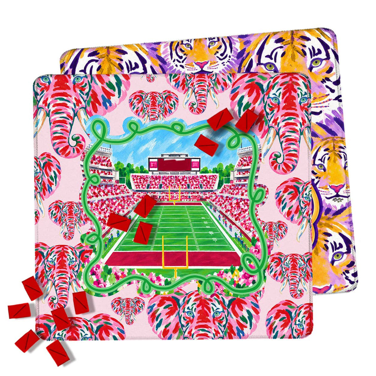 Boutique Monogram 31" Football Mahjong Mat