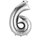 Number Balloon 34" Silver