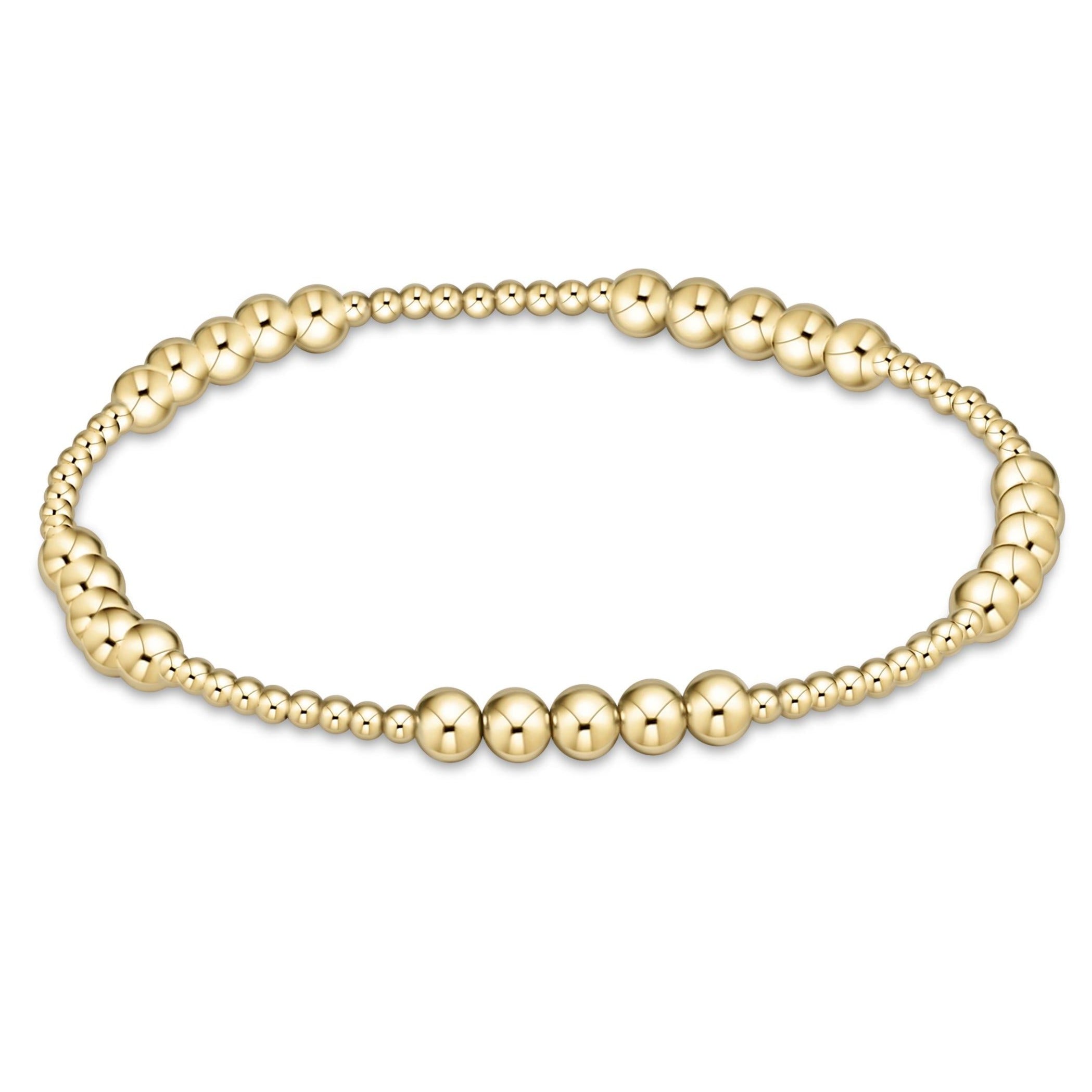 enewton Classic Blissful Pattern 2mm Bead Bracelet - 4mm Gold