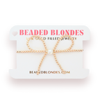 Beaded Blondes Gold Bow Bracelet Standard 6.75 inch