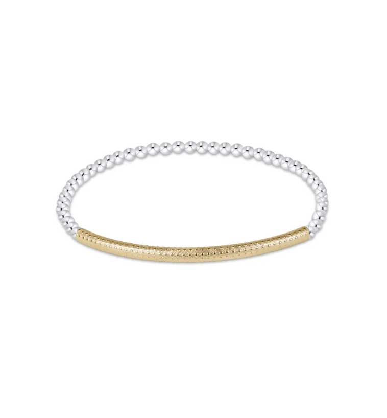 enewton Bliss Bar Textured Mixed Metal 3mm Bracelet