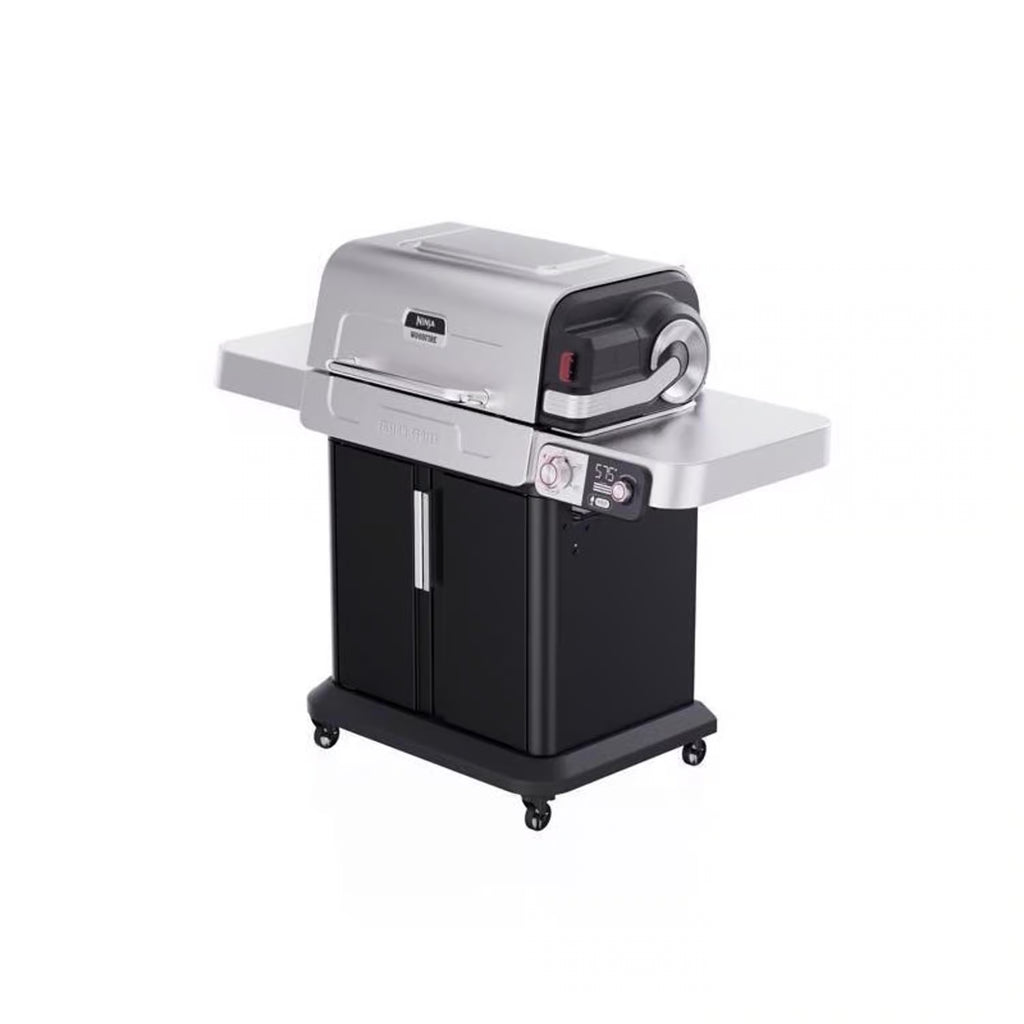 Ninja FlexFlame 3 Burner Liquid Propane Grill and Smoker Black/Silver