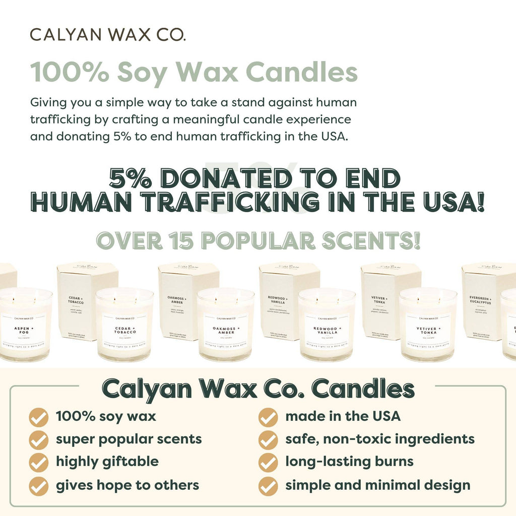 Calyan Cedar + Tobacco - Glass Tumbler Soy Candle