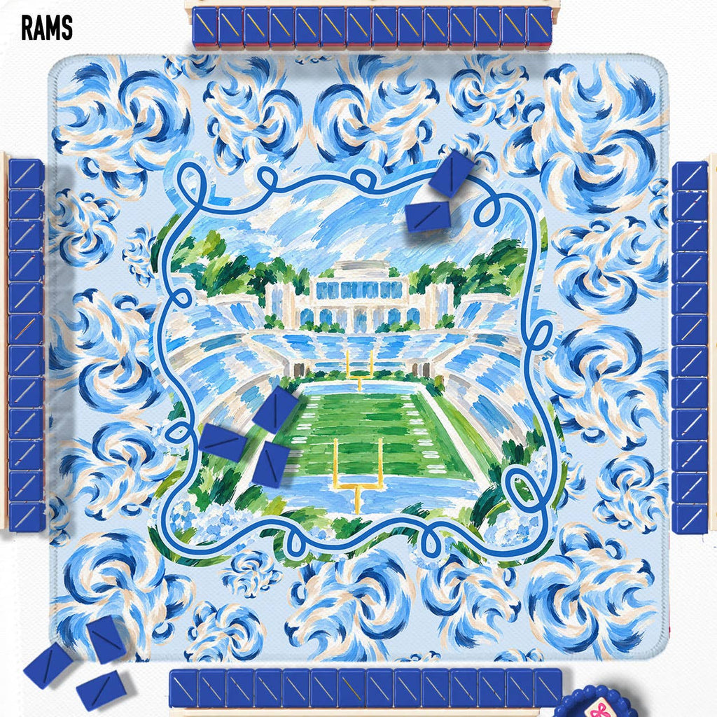 Boutique Monogram 31" Football Mahjong Mat