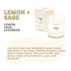 Calyan Lemon + Sage - Glass Tumbler Soy Candle