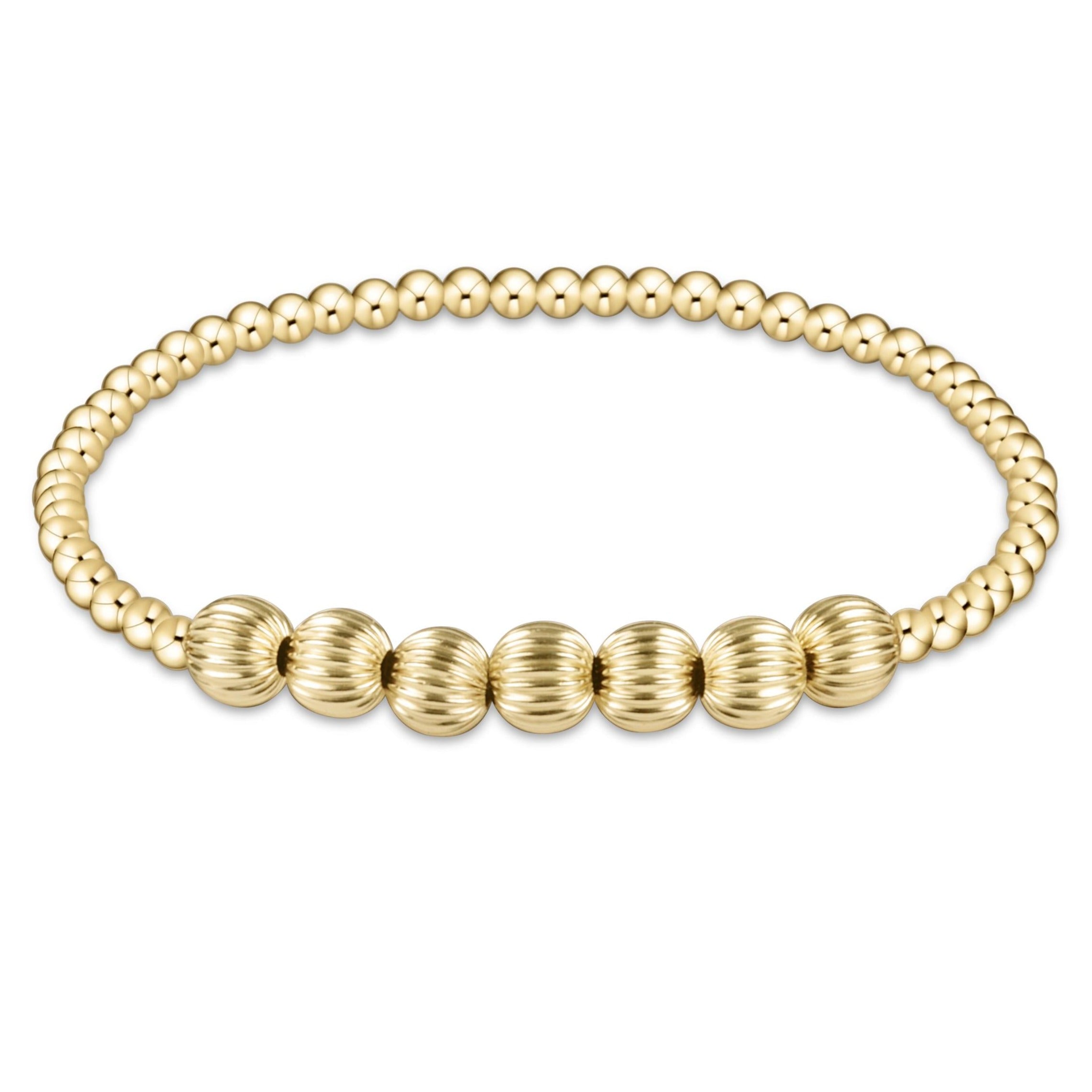 enewton Dignity Beaded Bliss 3mm Bead Bracelet- 6mm Gold