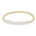 enewton Classic Gold Beaded Bliss 3mm Bead Bracelet- 6mm Pearl