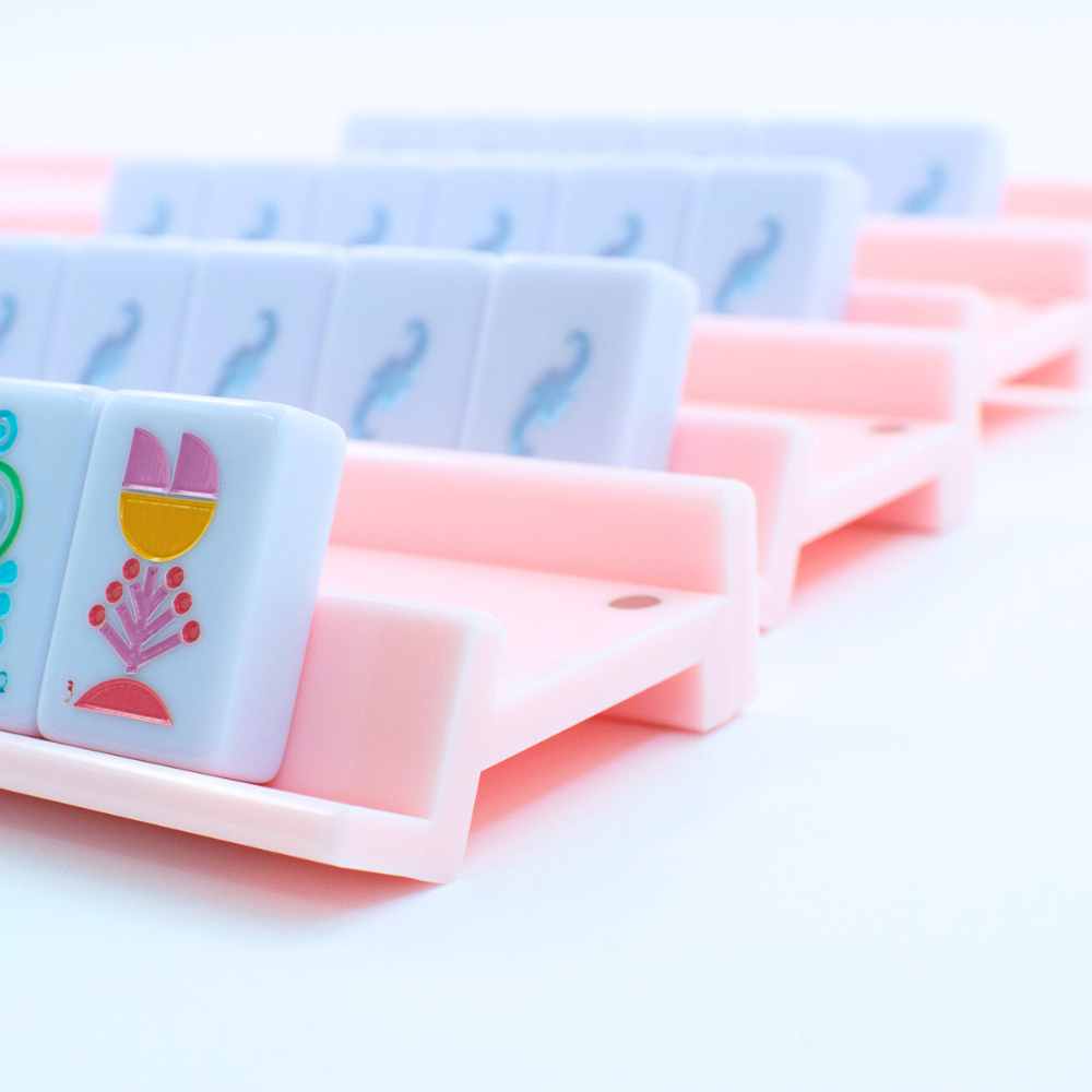My Fair Mahjong Premium Acrylic Racks - 4 Racks & 4 Pushers