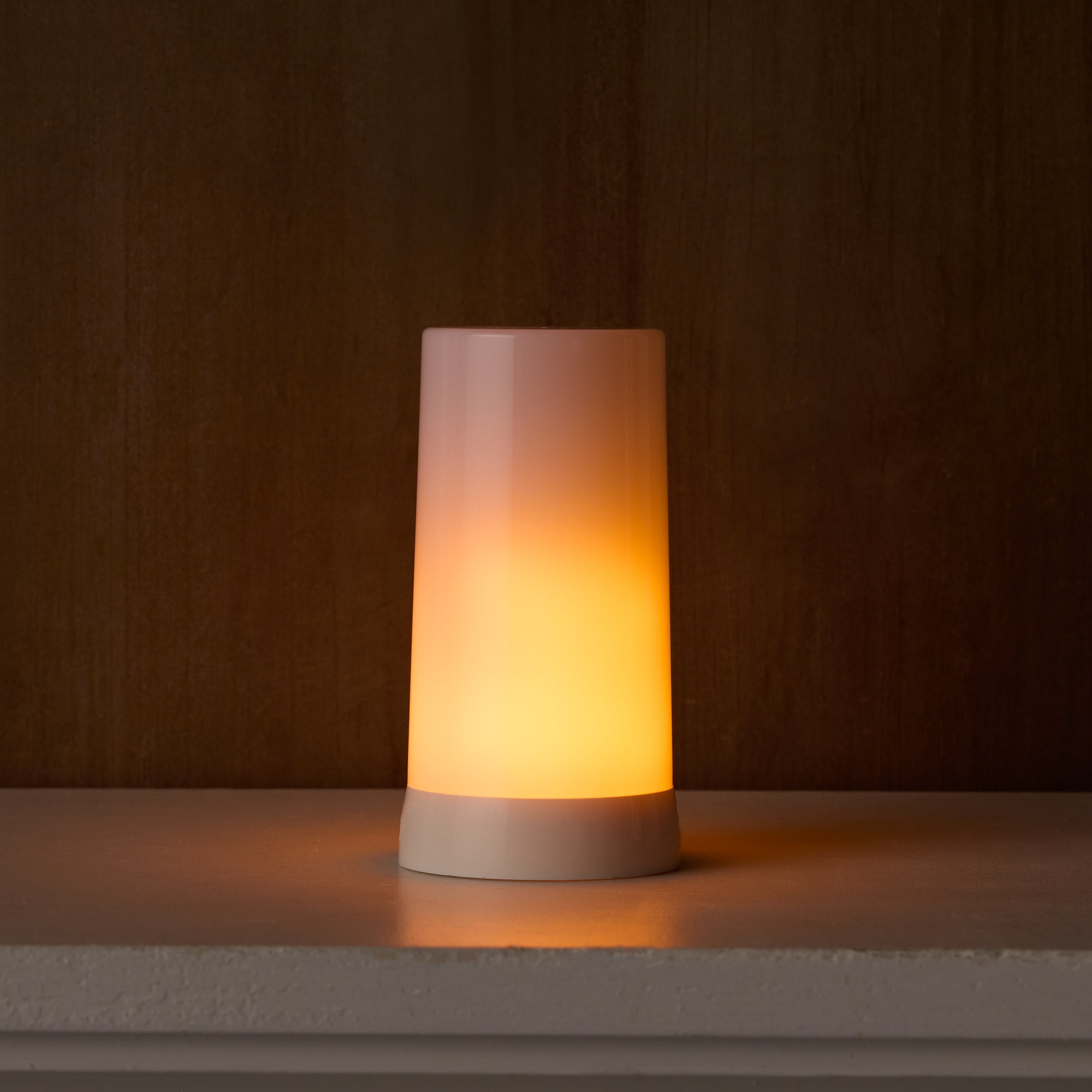 Melrose Plastic Orange 5" Fia Flame with White Finish