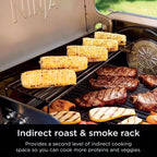 Ninja FlexFlame 3 Burner Liquid Propane Grill and Smoker Black/Silver