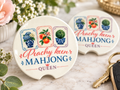The Crafted Mint Peachy Keen Mahjong Car Coasters