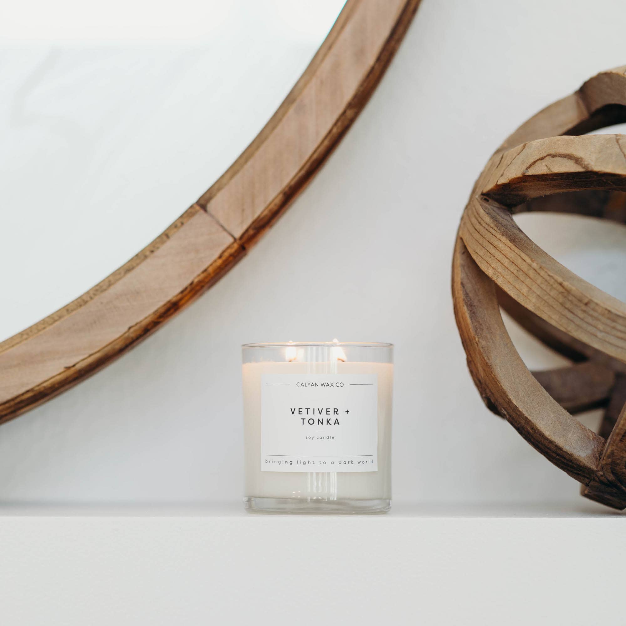 Calyan Vetiver + Tonka - Glass Tumbler Soy Candle