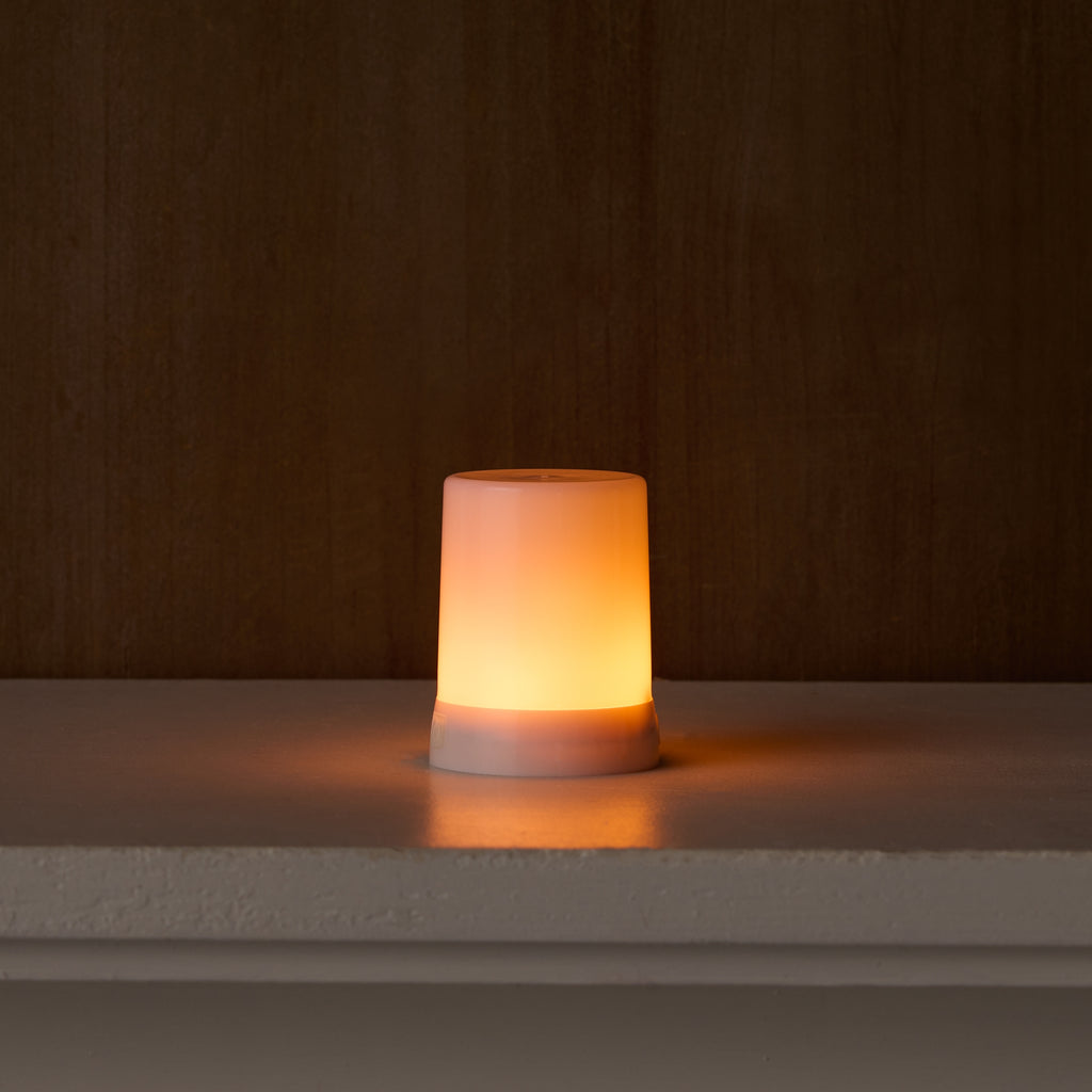 Melrose Plastic Orange 5" Fia Flame with White Finish