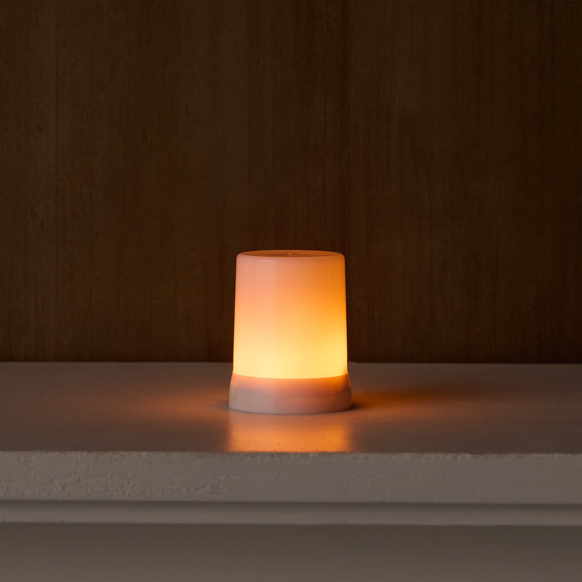 Melrose Plastic Orange 5" Fia Flame with White Finish