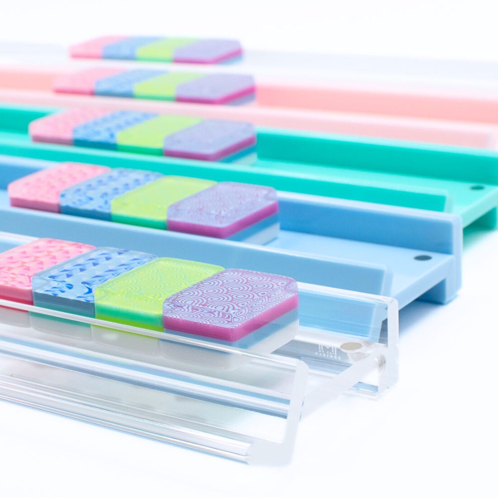 My Fair Mahjong Premium Acrylic Racks - 4 Racks & 4 Pushers