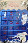 Mejong Boards Royal Blue w/ Red Scalloped Edge Design